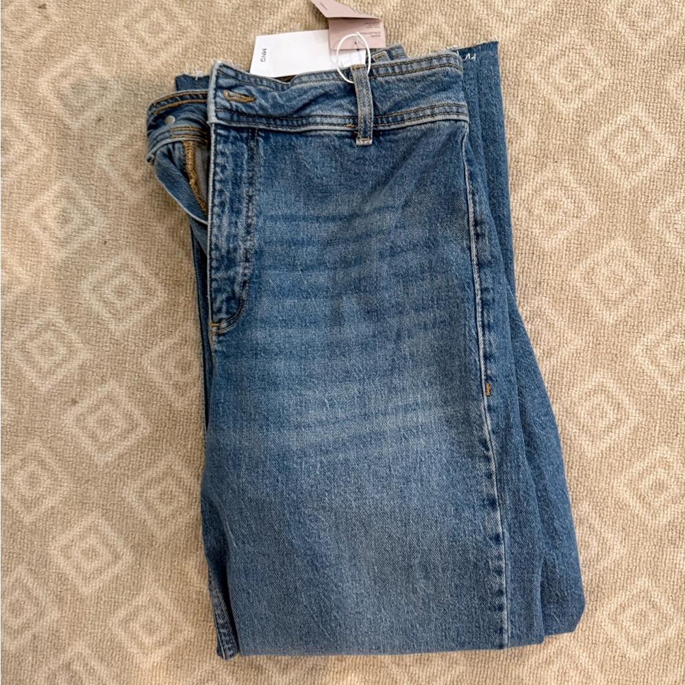 NWT mango catherin cutlotte high rise size 8 jeans - Picture 4 of 5